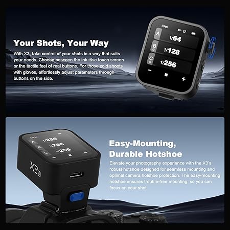 Godox X3C X3 C X3-C TTL Wireless Flash Trigger Compatible for Canon Camera, OLED Touchscreen Flash Transmitter,Built-in Lithium Battery+Quick Charge(Upgrade Version of X2T-C/Xpro-C/XProII-C) Godox X3C X3 C X3-C TTL Wireless Flash Trigger Compatible for Canon Camera, OLED Touchscreen Flash Transmitter,Built-in Lithium Battery+Quick Charge(Upgrade Version of X2T-C/Xpro-C/XProII-C)